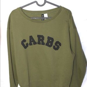 H&M Carbs Olive Sweatshirt